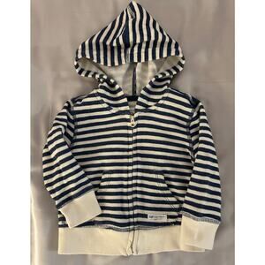 Gap blue stripe zip hoody size 12-18